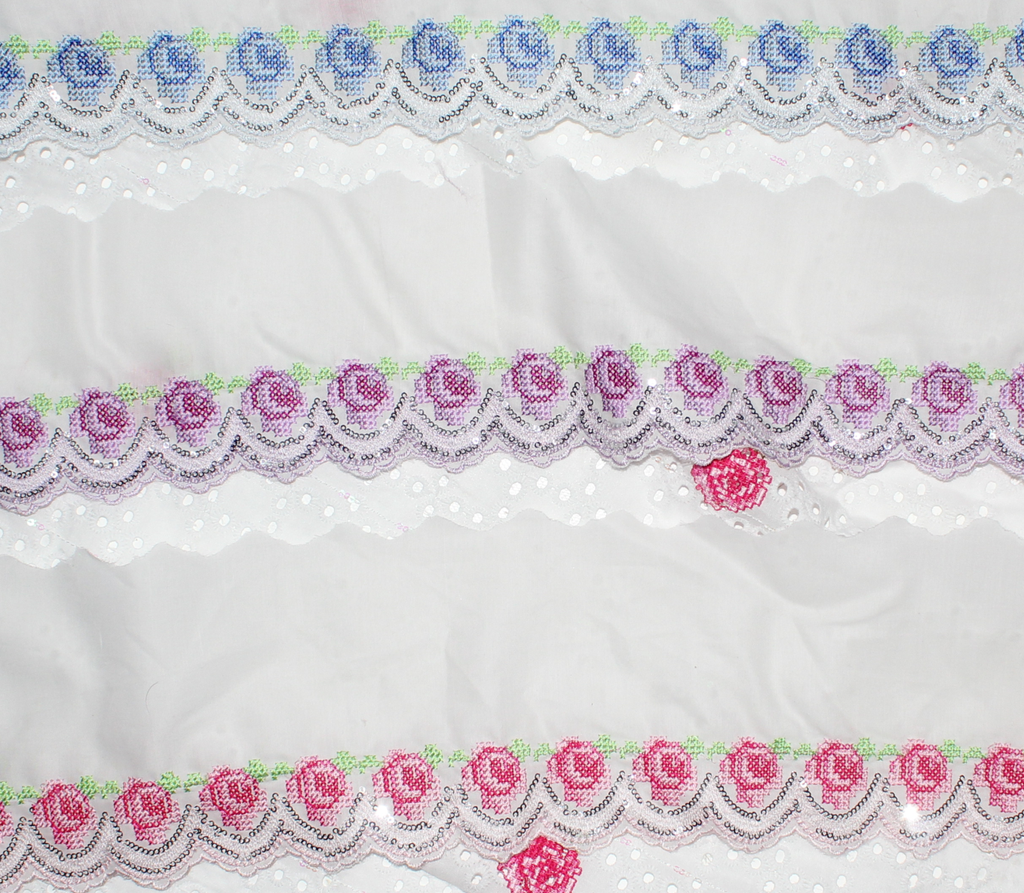 Round rose Sequin Lace