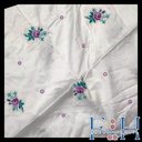 Emb rose bud fabric fk