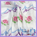 Pearl Scallop Rose Lace Fabric || 1 mtr