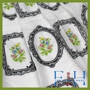 Floral Frames Lace Fabric || 1 mtr