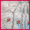Cath kidston Roses in Blue waves with Red Polka Dots
