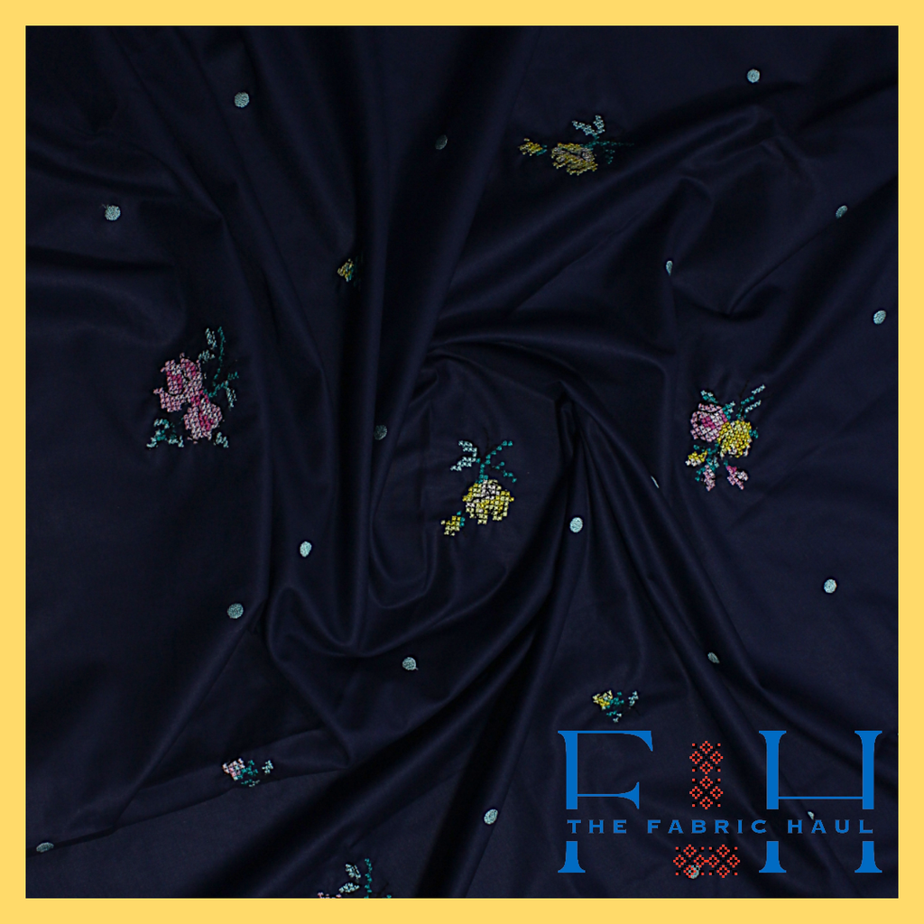 Dual rose Cross Stitch Fabric - 5 mtr