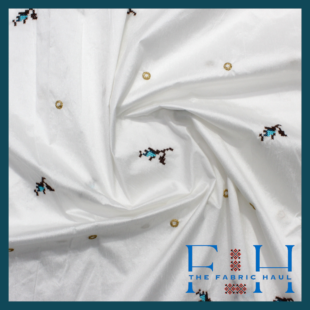 Designer Silk Kali Fabric 1 mtr