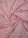 Dainty Tulips On Checks - 1 mtr