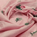 Floating rose on linen 58 in - 1 mtr