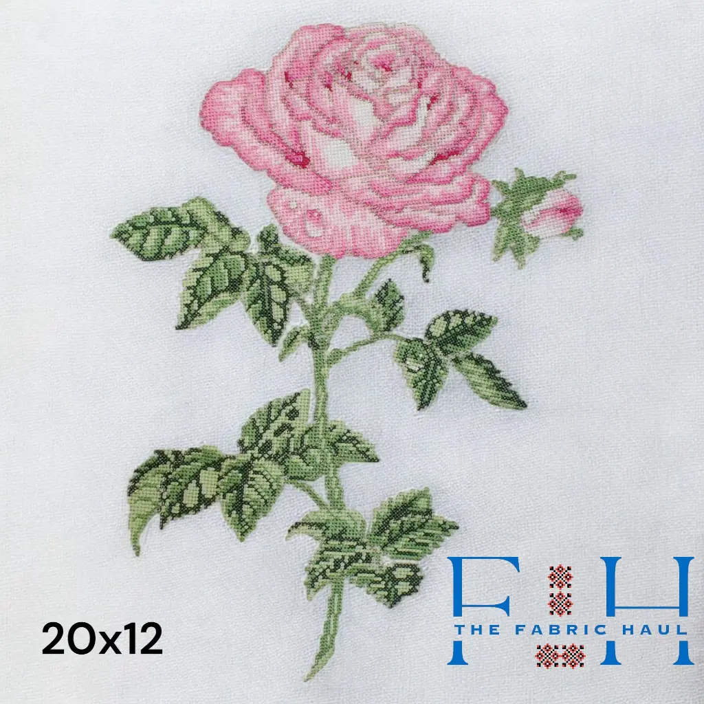 Spring Rose Applique  (Pink)
