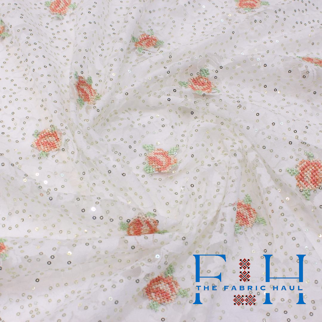 Seq Chantilly with CS Round Rose - 1 mtr