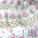 Bridal Bloom On Organza - 1 mtr