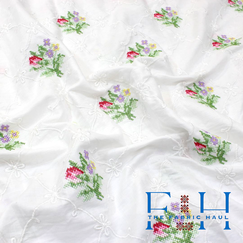 Rose Filigree Cross Stich Hakoba - 1 mtr 