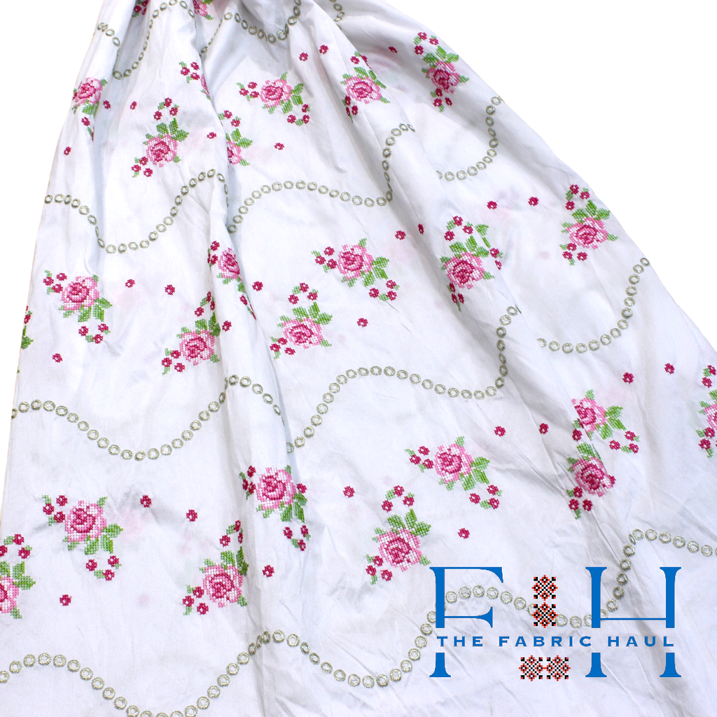 Twining Rose Waves - 1 mtr