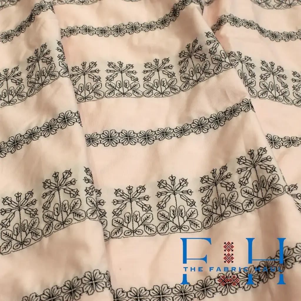 Black Needle Point Work - 1 mtr