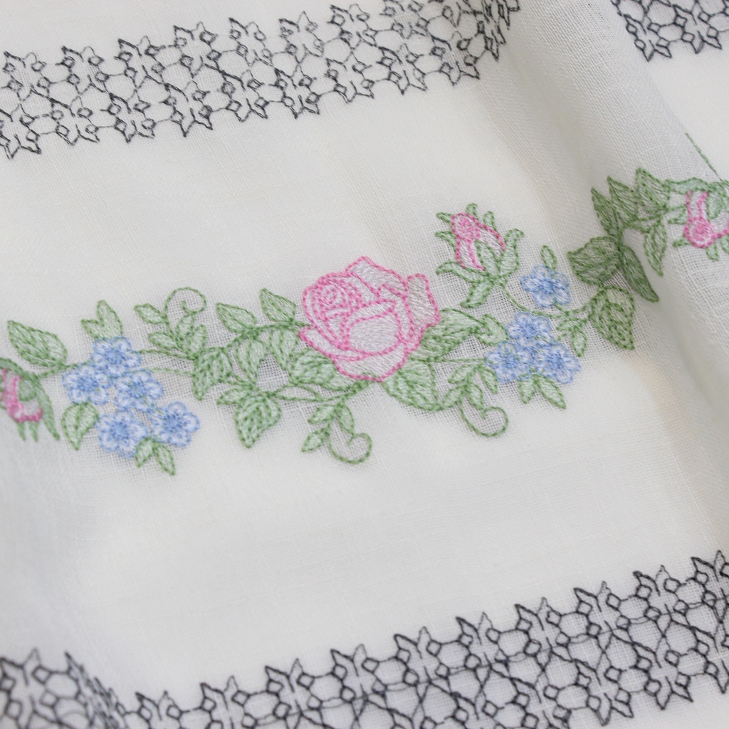Olden Roses Lace Fabric - 1 mtr (Pink)
