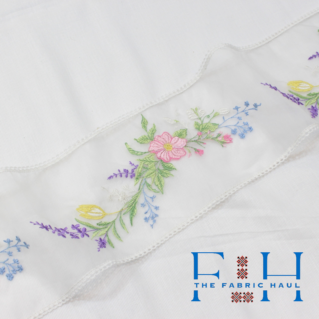 Spring Flowers organza - 2 mtrs