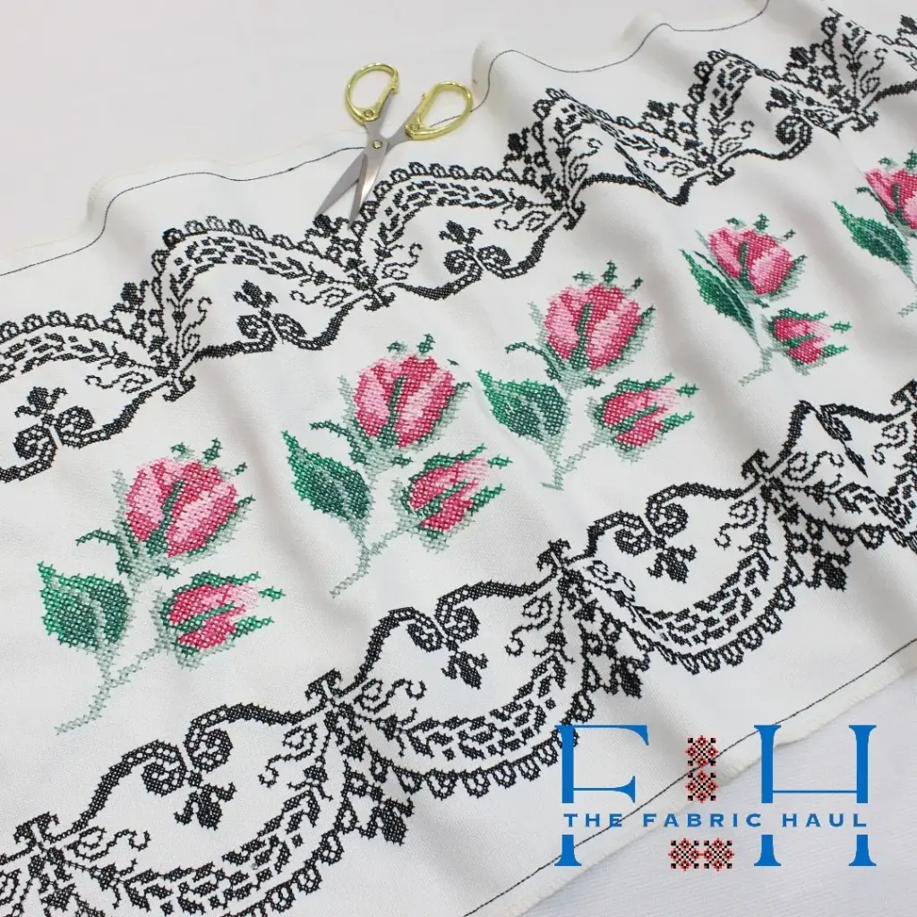 Baroque Band - 2 mtrs (White Pink)