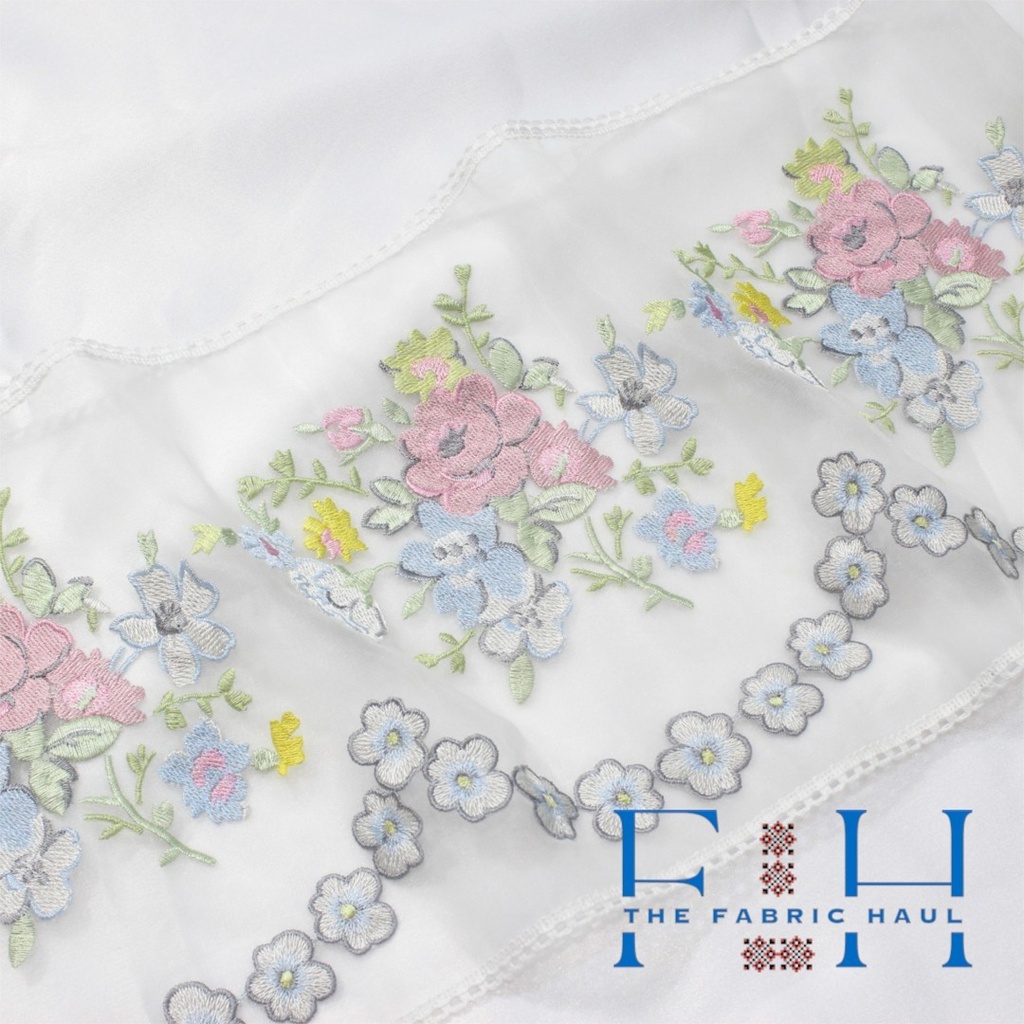 Whisper Bloom Organza Belt - 2 mtrs