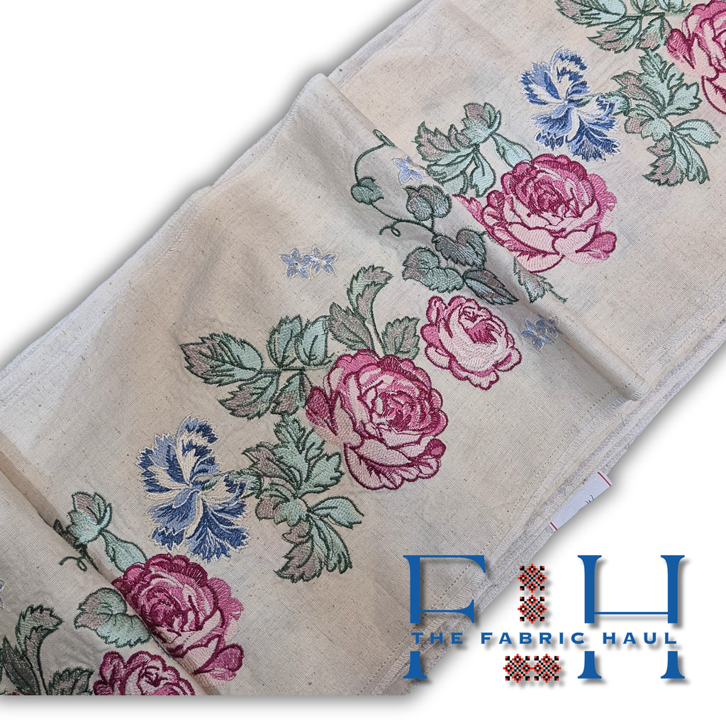 Rose Belts On Khadi - 2 mtr