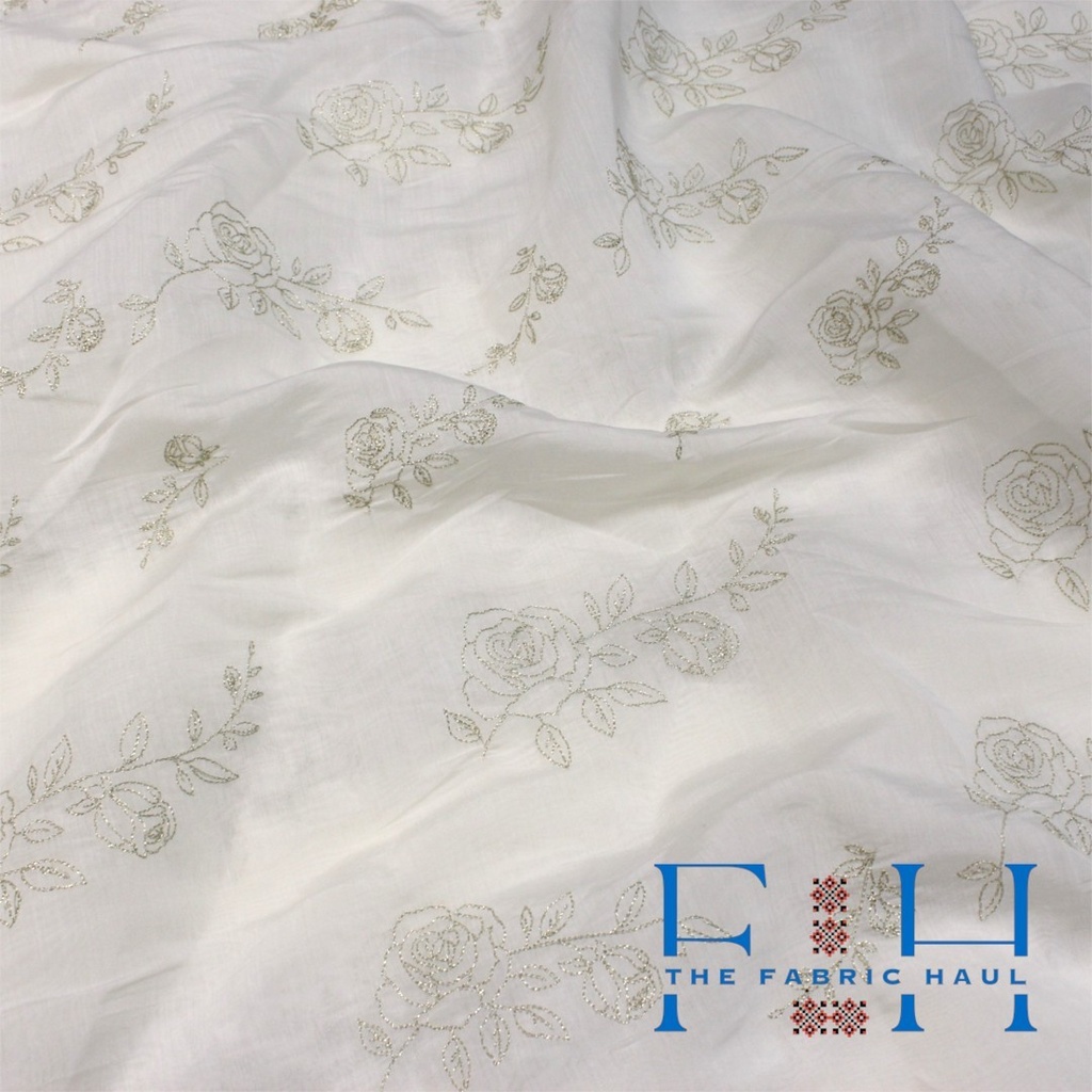 Gold Outline Roses - 1 mtr