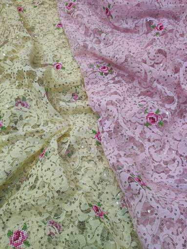 Seq Chantilly with CS Round Rose - 1 mtr
