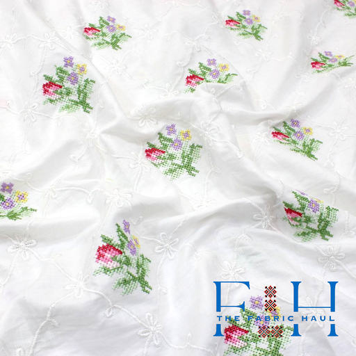 Rose Filigree Cross Stich Hakoba - 1 mtr 
