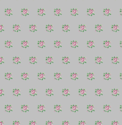 Boxy Rose on Organza - 1mtr