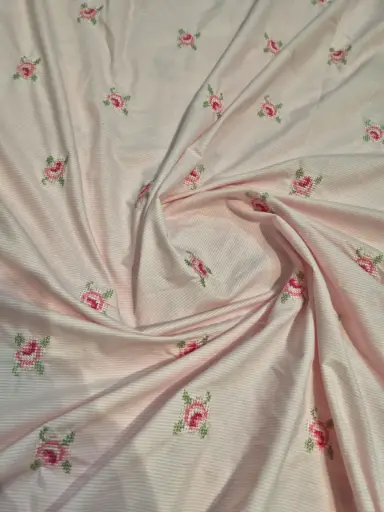 Colored Stipes with Round Rose - 1 mtr 