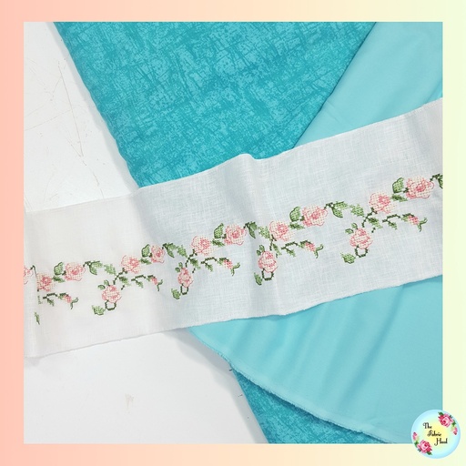 coral rose scroll 4 mtr