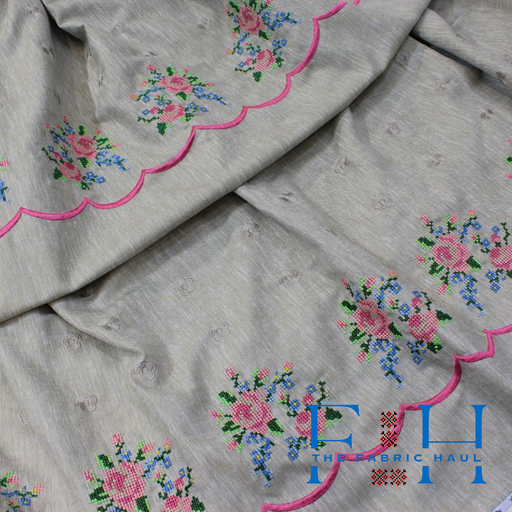 Linen Rose Border - 1 mtr