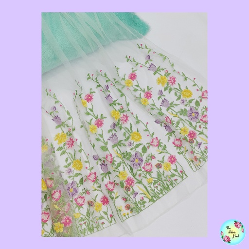 Cross Stitch Garden on Net - 1 mtr