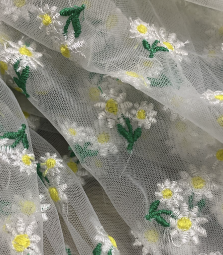 Fabric03 Net with Yellow Daisy