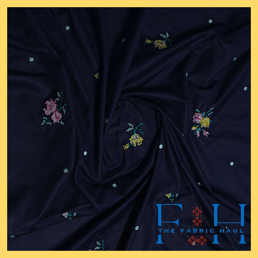 Dual rose Cross Stitch Fabric - 5 mtr