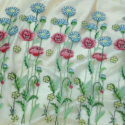 Poppy & Daisy Garden on net - 1 mtr
